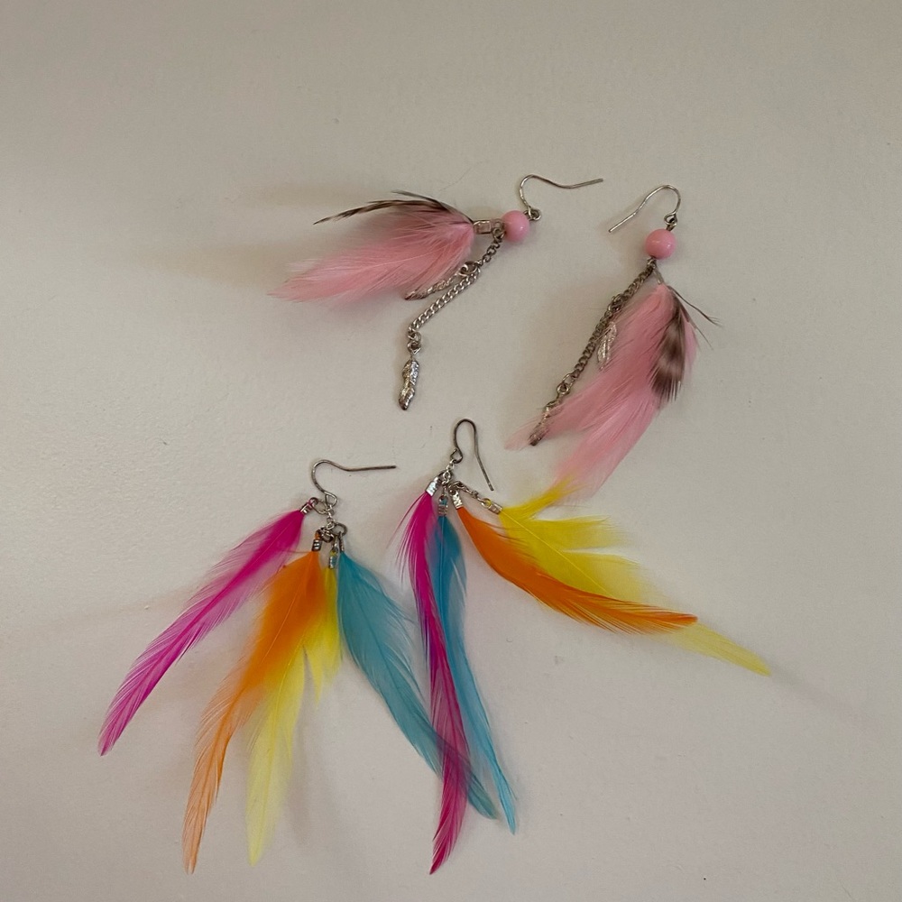 Pair of Justice Feather Earrings